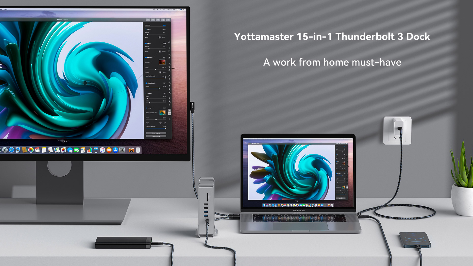Amazon.com: Yottamaster 40Gbps USB C Docking Station Compatible